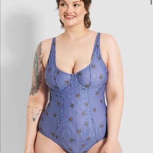 ModCloth “The Brandy Underwire One-Piece Swimsuit”, 3x, Never Worn Only Tried